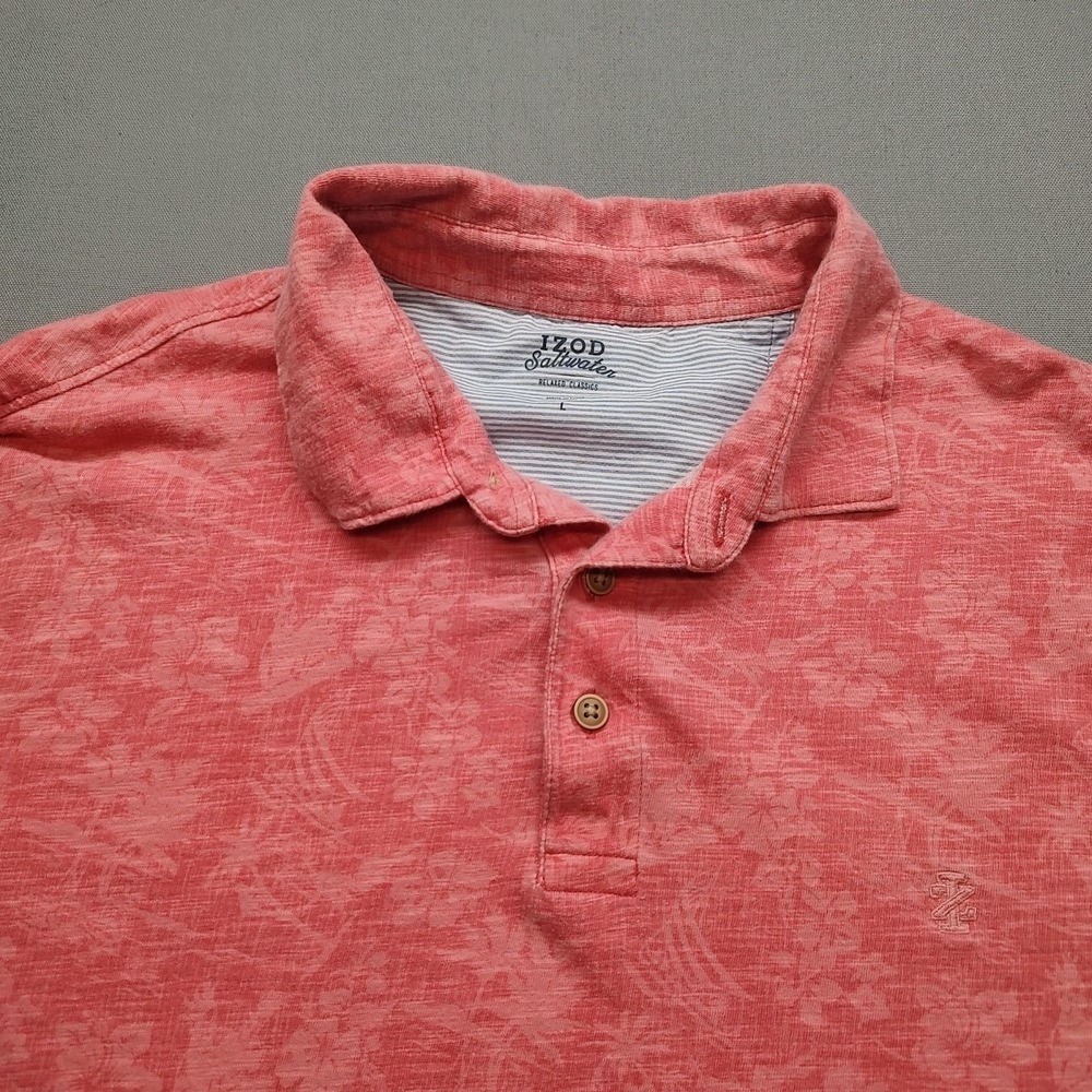 izod Men's saltwater Polo Orange Size Large - Picture 2 of 14